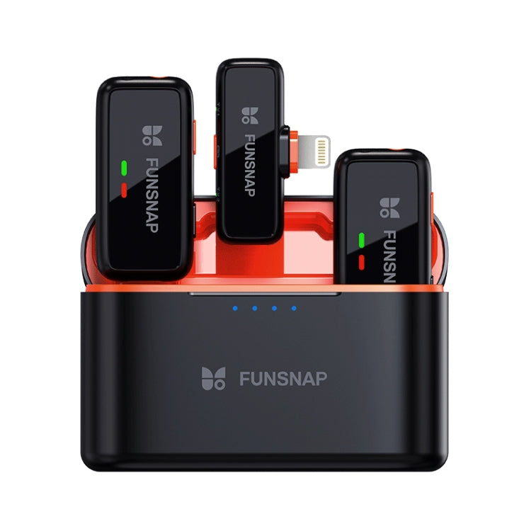 FUNSNAP S6 Lavalier Wireless Microphone, 8 Pin RX + 2 TX with Charging Case - free shipping - PMC TechLife - Order now!