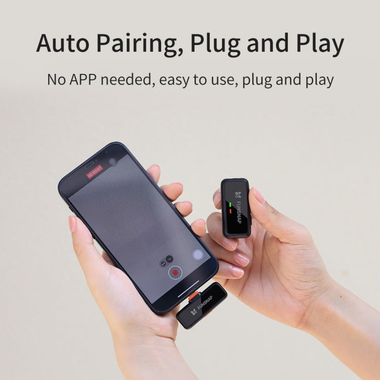 FUNSNAP S6 Lavalier Wireless Microphone, 8 Pin RX + 2 TX with Charging Case - free shipping - PMC TechLife - Order now!