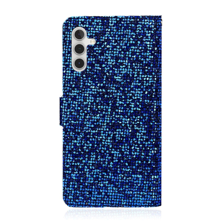 For Samsung Galaxy S25 5G Glitter Powder Filp Leather Phone Case(Blue) - Galaxy S25 5G Cases by PMC Jewellery | Online Shopping South Africa | PMC Jewellery | Buy Now Pay Later Mobicred