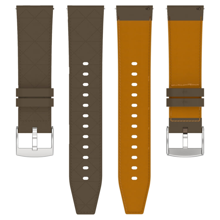 For Huawei Watch GT 5 / GT 5 Pro 46mm Square 22mm Leather Watch Band(Coffee) - free shipping - PMc TechLife - Order now!