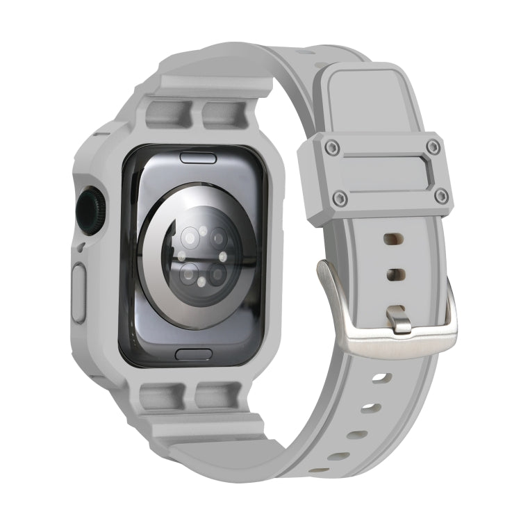 For Apple Watch Series 10 42mm Armor TPU Case Integrated Watch Band(Light Grey) - Watch Cases by PMC Jewellery | Online Shopping South Africa | PMC Jewellery | Buy Now Pay Later Mobicred