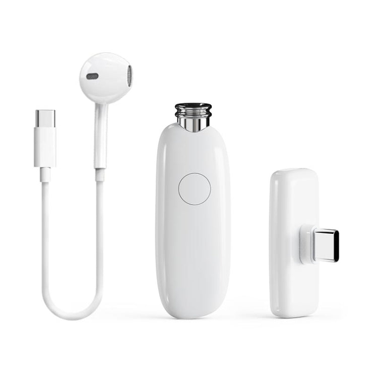 FUNSNAP M3 Digital Audio Wireless Microphone Mic Tok with Monitoring Earphones, Version:Type-C(White) - Microphone by FUNSNAP | Online Shopping South Africa | PMC TechLife | Buy Now Pay Later Mobicred