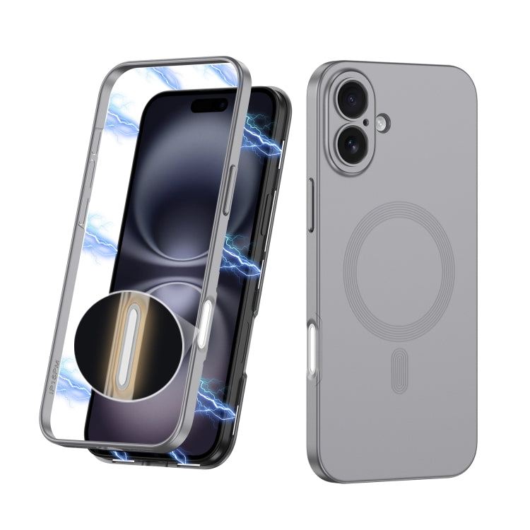 For iPhone 16 GKK MagSafe Full Coverage Phone Case(Mountain Gray) - free shipping - PMC Jewellery - Order now!