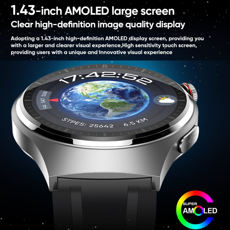 MT200 1.43 inch AMOLED IP67 Steel Band Smart Call Watch, Support ECG(Black) - Smart Watches by PMC TechLife | Online Shopping South Africa | PMC TechLife | Buy Now Pay Later Mobicred