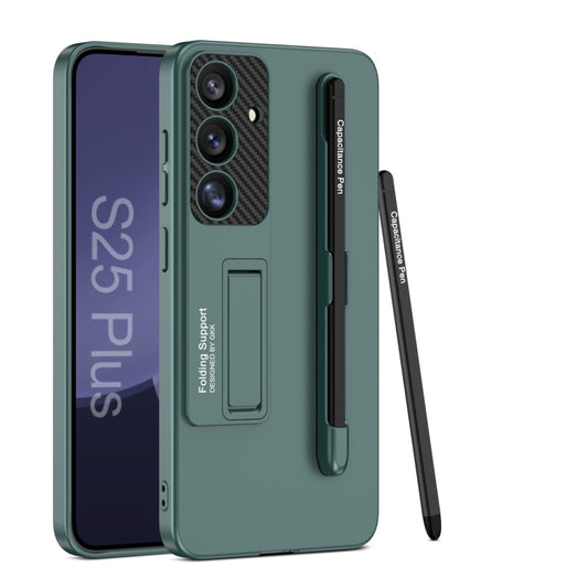 For Samsung Galaxy S25 5G GKK Ultra-thin Holder Phone Case with Pen Slots & Stylus Pen(Green) - Galaxy S25 5G Cases by GKK | Online Shopping South Africa | PMC Jewellery | Buy Now Pay Later Mobicred