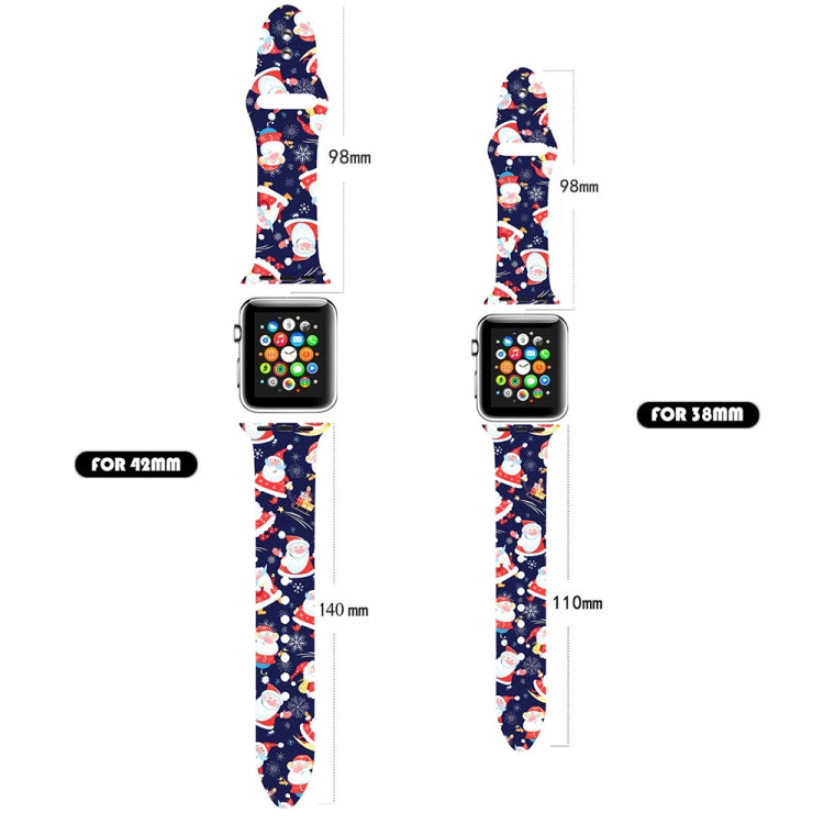 For Apple Watch 46mm / 49mm / 45mm / 44mm Christmas Pattern Silicone Watch Band(Snowman Tree) - free shipping - PMc TechLife - Order now!
