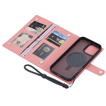 For iPhone 16 Pro ViLi GBS Series MagSafe Magnetic RFID Leather Flip Phone Case(Pink) - iPhone 16 Pro Cases by ViLi | Online Shopping South Africa | PMC Jewellery | Buy Now Pay Later Mobicred