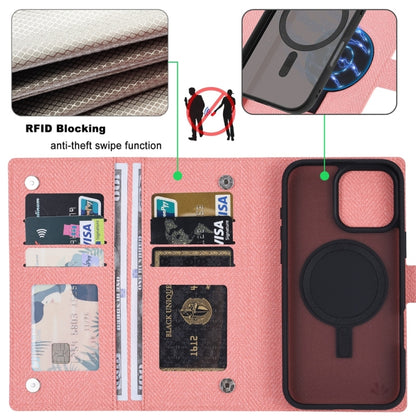 For iPhone 16 ViLi GBS Series MagSafe Magnetic RFID Leather Flip Phone Case(Pink) - iPhone 16 Cases by ViLi | Online Shopping South Africa | PMC Jewellery | Buy Now Pay Later Mobicred