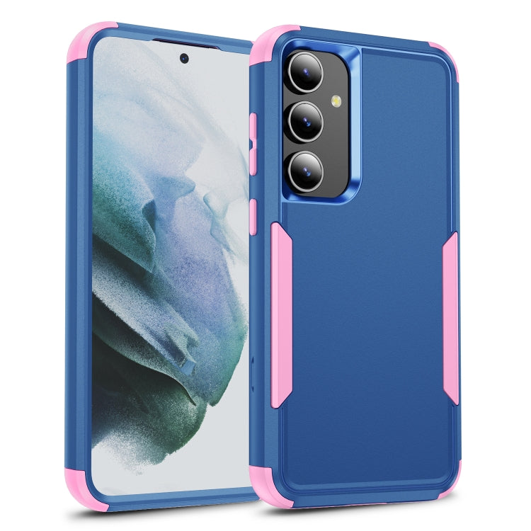 For Samsung Galaxy S25 5G TPU + PC Shockproof Protective Phone Case(Royal Blue + Pink) - Galaxy S25 5G Cases by PMC Jewellery | Online Shopping South Africa | PMC Jewellery | Buy Now Pay Later Mobicred