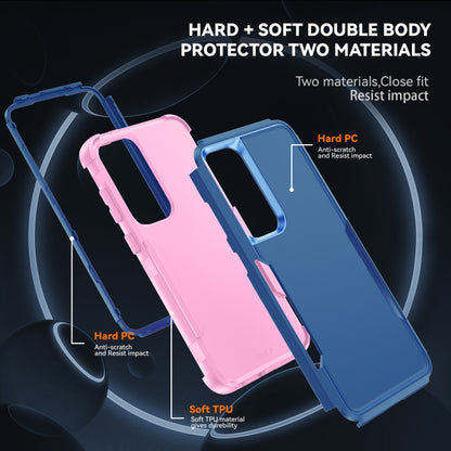 For Samsung Galaxy S25+ 5G TPU + PC Shockproof Protective Phone Case(Royal Blue + Pink) - Galaxy S25+ 5G Cases by PMC Jewellery | Online Shopping South Africa | PMC Jewellery | Buy Now Pay Later Mobicred