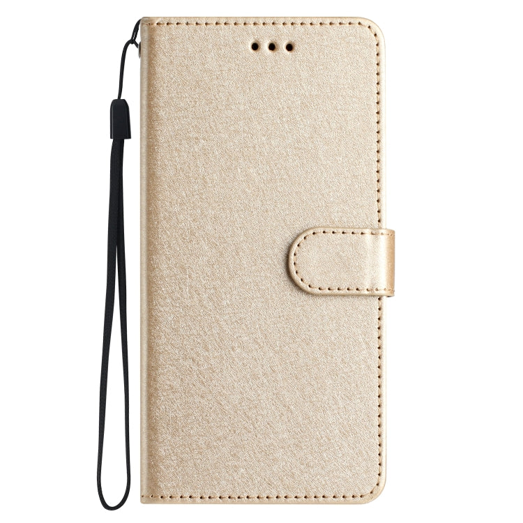 For Samsung Galaxy S25+ 5G Silk Texture Horizontal Flip Leather Phone Case(Gold) - Galaxy S25+ 5G Cases by PMC Jewellery | Online Shopping South Africa | PMC Jewellery | Buy Now Pay Later Mobicred