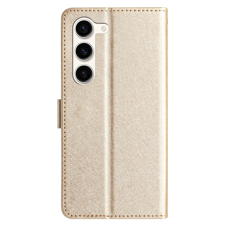 For Samsung Galaxy S25+ 5G Silk Texture Horizontal Flip Leather Phone Case(Gold) - Galaxy S25+ 5G Cases by PMC Jewellery | Online Shopping South Africa | PMC Jewellery | Buy Now Pay Later Mobicred