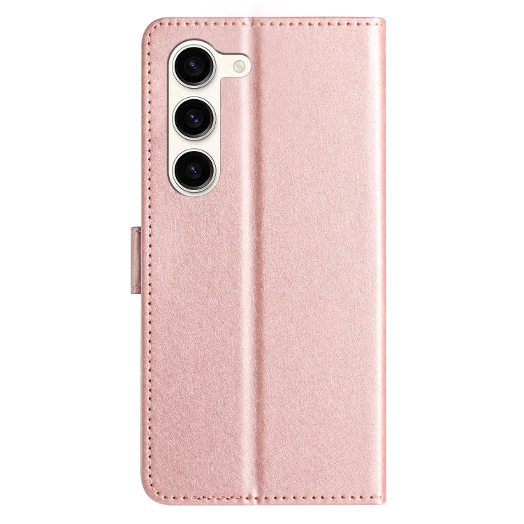 For Samsung Galaxy S25+ 5G Silk Texture Horizontal Flip Leather Phone Case(Rose Gold) - Galaxy S25+ 5G Cases by PMC Jewellery | Online Shopping South Africa | PMC Jewellery | Buy Now Pay Later Mobicred