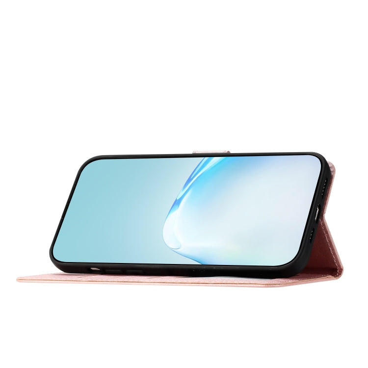 For Samsung Galaxy S25+ 5G Silk Texture Horizontal Flip Leather Phone Case(Rose Gold) - Galaxy S25+ 5G Cases by PMC Jewellery | Online Shopping South Africa | PMC Jewellery | Buy Now Pay Later Mobicred