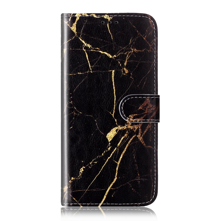 For Samsung Galaxy S25 5G Colored Drawing Marble Pattern Leather Phone Case(Black Gold Marble) - Galaxy S25 5G Cases by PMC Jewellery | Online Shopping South Africa | PMC Jewellery | Buy Now Pay Later Mobicred