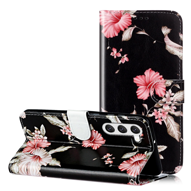For Samsung Galaxy S25 5G Colored Drawing Marble Pattern Leather Phone Case(Azalea) - Galaxy S25 5G Cases by PMC Jewellery | Online Shopping South Africa | PMC Jewellery | Buy Now Pay Later Mobicred