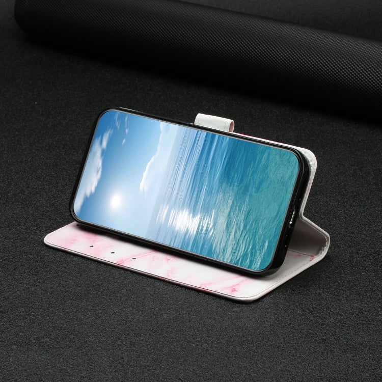 For Samsung Galaxy S25 Ultra 5G Colored Drawing Marble Pattern Leather Phone Case(Pink Marble) - Galaxy S25 Ultra 5G Cases by PMC Jewellery | Online Shopping South Africa | PMC Jewellery | Buy Now Pay Later Mobicred