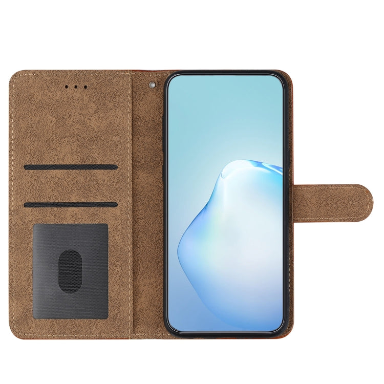 For Samsung Galaxy S25 5G Skin-feel Stitching Leather Phone Case(Brown) - Galaxy S25 5G Cases by PMC Jewellery | Online Shopping South Africa | PMC Jewellery | Buy Now Pay Later Mobicred