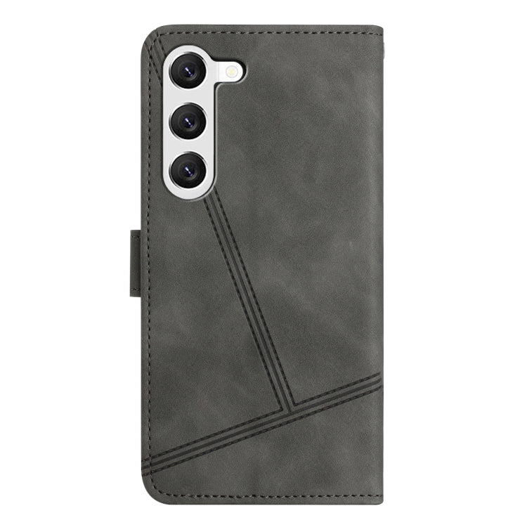 For Samsung Galaxy S25+ 5G Skin-feel Stitching Leather Phone Case(Grey) - free shipping - PMC Jewellery - Order now!
