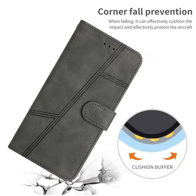 For Samsung Galaxy S25+ 5G Skin-feel Stitching Leather Phone Case(Grey) - free shipping - PMC Jewellery - Order now!