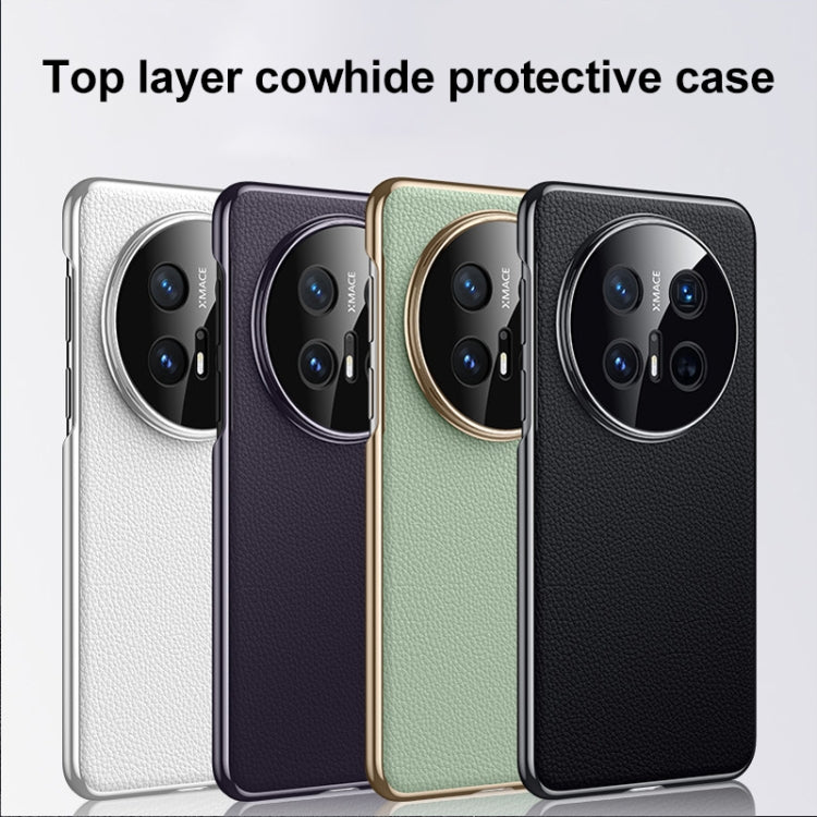 For Huawei Mate 70 RS Ultimate Genuine Leather PC Phone Case(Green) - Huawei Cases by PMC TechLife | Online Shopping South Africa | PMC TechLife | Buy Now Pay Later Mobicred
