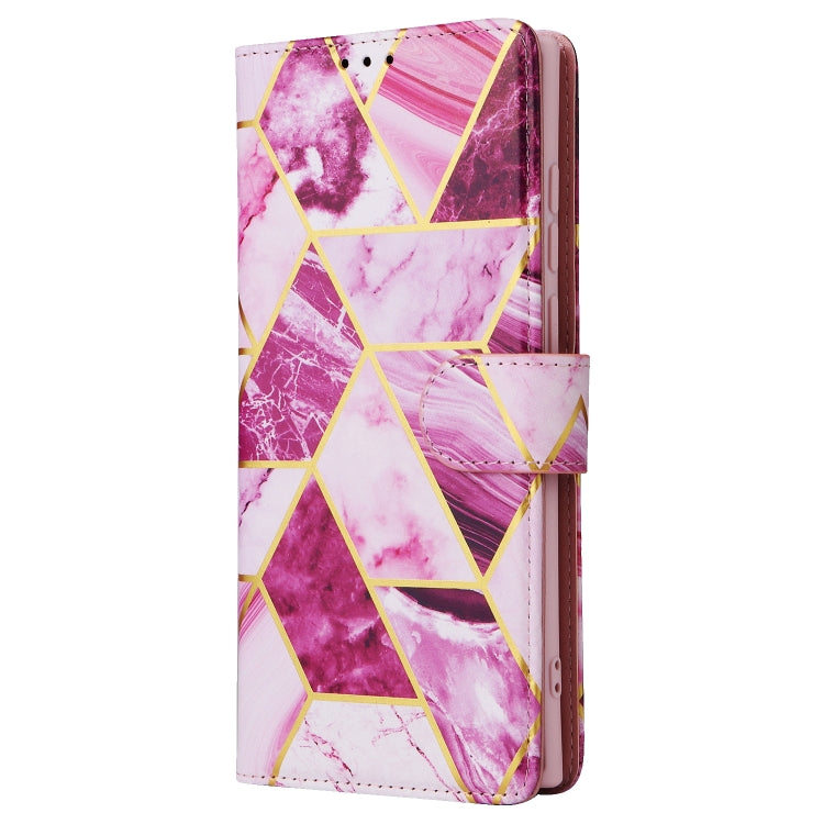 For Samsung Galaxy S25 Ultra 5G Marble Bronzing Stitching Leather Phone Case(Purple) - Galaxy S25 Ultra 5G Cases by PMC Jewellery | Online Shopping South Africa | PMC Jewellery | Buy Now Pay Later Mobicred
