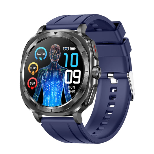 ET492 1.43 inch AMOLED Screen Silicone Strap Smart Watch Supports ECG/Blood Sugar Monitoring(Blue) - Smart Watches by PMC Jewellery | Online Shopping South Africa | PMC Jewellery | Buy Now Pay Later Mobicred