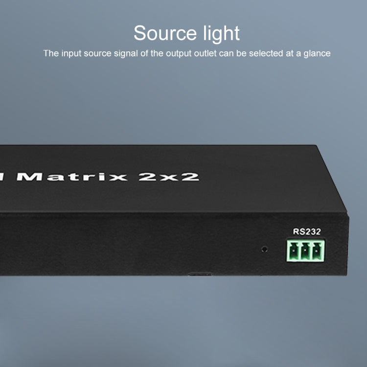 Measy MT4322 4K 30Hz 2 In 2 Out HDMI Matrix Switch Support Seamless Switching, US Plug(Black) - free shipping - PMC TechLife - Order now!