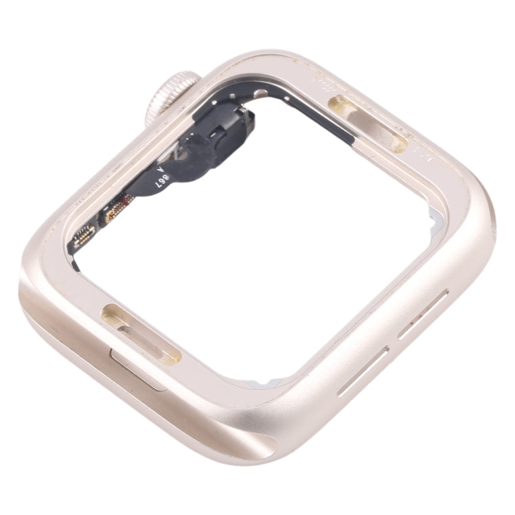 For Apple Watch SE 2022 44MM LTE Aluminium Alloy Middle Frame Bezel Plate with Crown Spin Axis Flex Cable(Starlight) - Middle Frame by PMC TechLife | Online Shopping South Africa | PMC TechLife | Buy Now Pay Later Mobicred