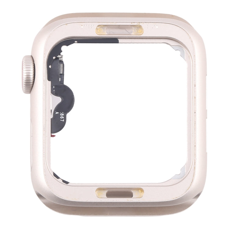 For Apple Watch SE 2022 44MM GPS Aluminium Alloy Middle Frame Bezel Plate with Crown Spin Axis Flex Cable(Starlight) - Middle Frame by PMC TechLife | Online Shopping South Africa | PMC TechLife | Buy Now Pay Later Mobicred