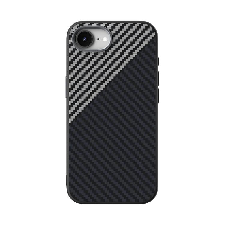 For iPhone 16e ABEEL C Carbon Fiber Series 6D Micro Relief MagSafe Phone Case(Black Grey) - iPhone 16e Cases by PMC TechLife | Online Shopping South Africa | PMC TechLife | Buy Now Pay Later Mobicred