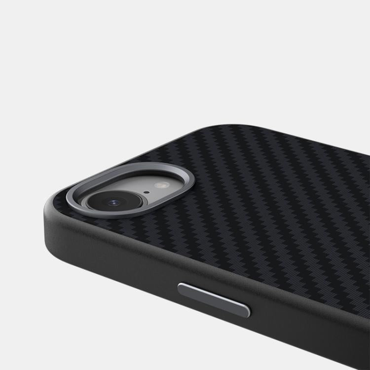 For iPhone 16e ABEEL C Carbon Fiber Series 6D Micro Relief MagSafe Phone Case(Black Grey) - iPhone 16e Cases by PMC TechLife | Online Shopping South Africa | PMC TechLife | Buy Now Pay Later Mobicred