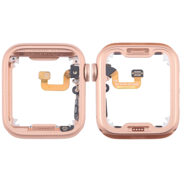 For Apple Watch Series 6 44MM GPS Aluminium Alloy Middle Frame Bezel Plate with Crown Spin Axis Flex Cable(Gold) - Middle Frame by PMC TechLife | Online Shopping South Africa | PMC TechLife | Buy Now Pay Later Mobicred