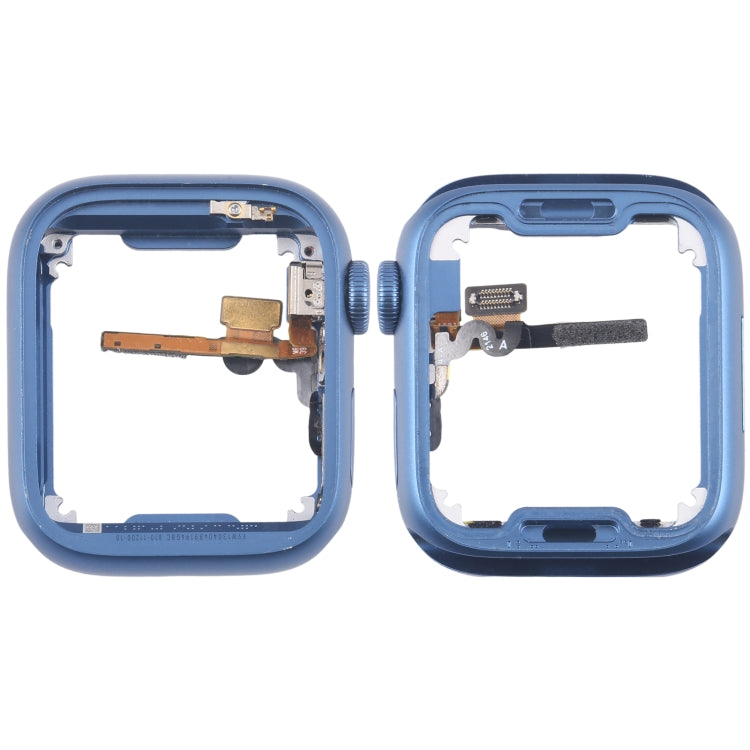 For Apple Watch Series 7 45MM LTE Aluminium Alloy Middle Frame Bezel Plate with Crown Spin Axis Flex Cable(Blue) - Middle Frame by PMC TechLife | Online Shopping South Africa | PMC TechLife | Buy Now Pay Later Mobicred