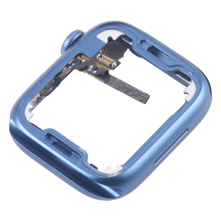 For Apple Watch Series 7 45MM LTE Aluminium Alloy Middle Frame Bezel Plate with Crown Spin Axis Flex Cable(Blue) - Middle Frame by PMC TechLife | Online Shopping South Africa | PMC TechLife | Buy Now Pay Later Mobicred