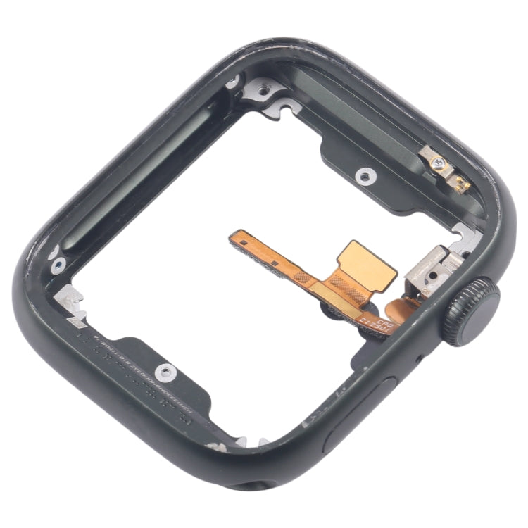 For Apple Watch Series 7 45MM GPS Aluminium Alloy Middle Frame Bezel Plate with Crown Spin Axis Flex Cable(Green) - Middle Frame by PMC TechLife | Online Shopping South Africa | PMC TechLife | Buy Now Pay Later Mobicred
