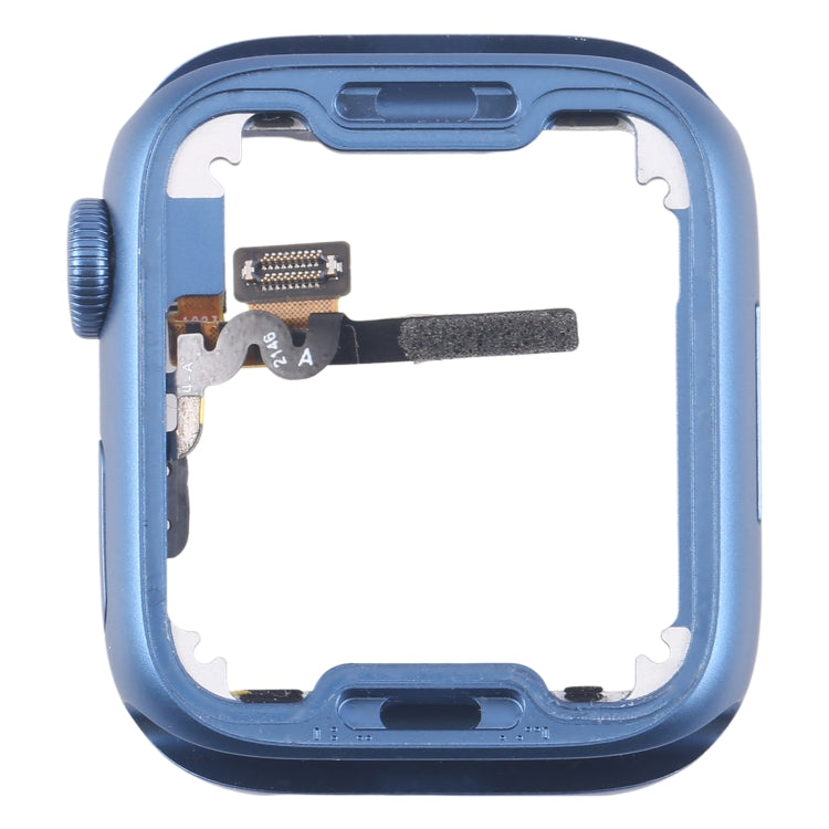 For Apple Watch Series 7 45MM GPS Aluminium Alloy Middle Frame Bezel Plate with Crown Spin Axis Flex Cable(Blue) - Middle Frame by PMC TechLife | Online Shopping South Africa | PMC TechLife | Buy Now Pay Later Mobicred
