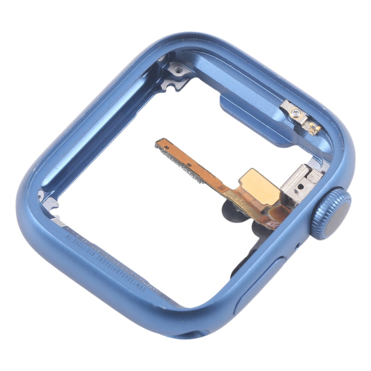 For Apple Watch Series 7 45MM GPS Aluminium Alloy Middle Frame Bezel Plate with Crown Spin Axis Flex Cable(Blue) - Middle Frame by PMC TechLife | Online Shopping South Africa | PMC TechLife | Buy Now Pay Later Mobicred