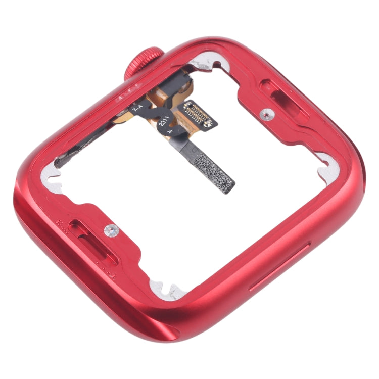 For Apple Watch Series 7 / 8 / 9 45MM LTE Aluminium Alloy Middle Frame Bezel Plate with Crown Spin Axis Flex Cable(Red) - Middle Frame by PMC TechLife | Online Shopping South Africa | PMC TechLife | Buy Now Pay Later Mobicred