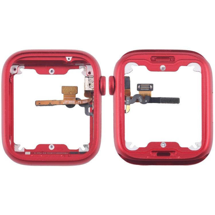 For Apple Watch Series 7 / 8 / 9 41MM GPS Aluminium Alloy Middle Frame Bezel Plate with Crown Spin Axis Flex Cable(Red) - free shipping - PMC TechLife - Order now!
