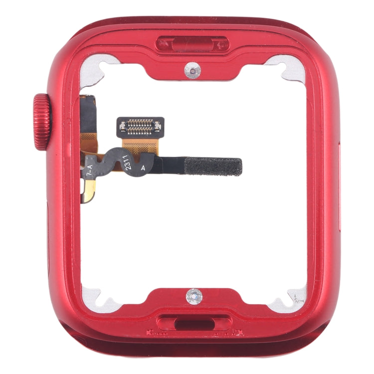For Apple Watch Series 7 / 8 / 9 41MM GPS Aluminium Alloy Middle Frame Bezel Plate with Crown Spin Axis Flex Cable(Red) - free shipping - PMC TechLife - Order now!