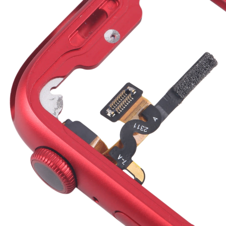 For Apple Watch Series 7 / 8 / 9 41MM GPS Aluminium Alloy Middle Frame Bezel Plate with Crown Spin Axis Flex Cable(Red) - free shipping - PMC TechLife - Order now!