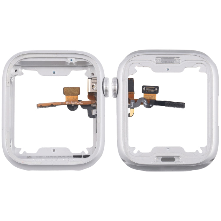 For Apple Watch Series  8 / 9 41MM GPS Aluminium Alloy Middle Frame Bezel Plate with Crown Spin Axis Flex Cable(Silver) - Middle Frame by PMC TechLife | Online Shopping South Africa | PMC TechLife | Buy Now Pay Later Mobicred