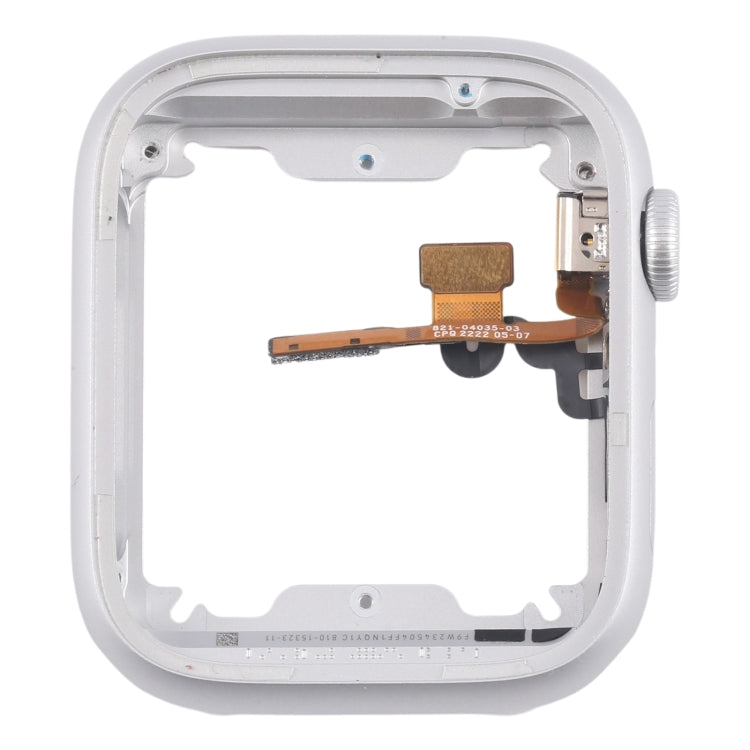 For Apple Watch Series  8 / 9 41MM GPS Aluminium Alloy Middle Frame Bezel Plate with Crown Spin Axis Flex Cable(Silver) - Middle Frame by PMC TechLife | Online Shopping South Africa | PMC TechLife | Buy Now Pay Later Mobicred