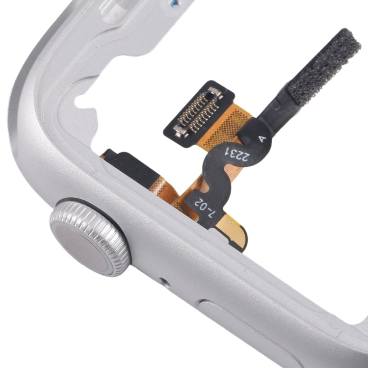 For Apple Watch Series  8 / 9 41MM GPS Aluminium Alloy Middle Frame Bezel Plate with Crown Spin Axis Flex Cable(Silver) - Middle Frame by PMC TechLife | Online Shopping South Africa | PMC TechLife | Buy Now Pay Later Mobicred