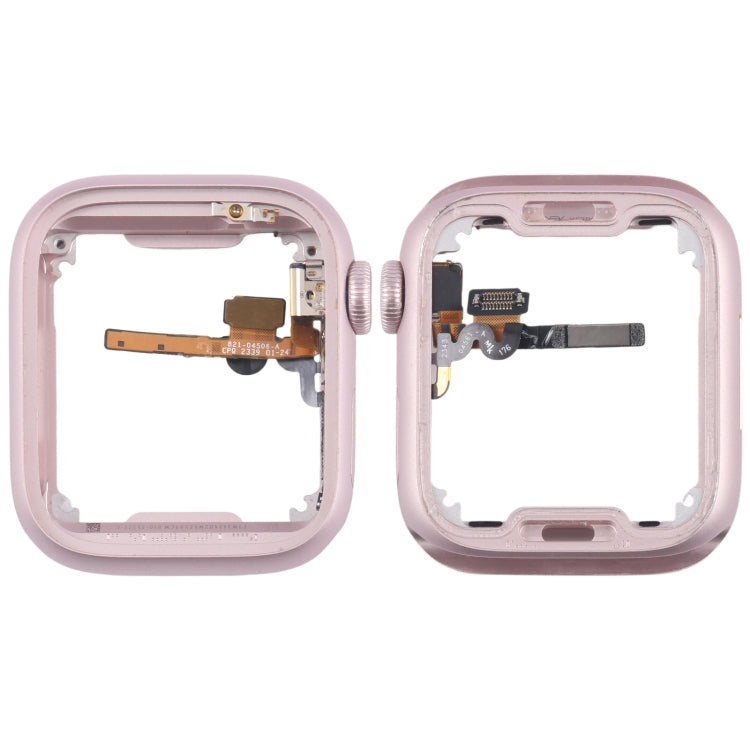For Apple Watch Series 9 41MM LTE Aluminium Alloy Middle Frame Bezel Plate with Crown Spin Axis Flex Cable(Pink) - Middle Frame by PMC TechLife | Online Shopping South Africa | PMC TechLife | Buy Now Pay Later Mobicred