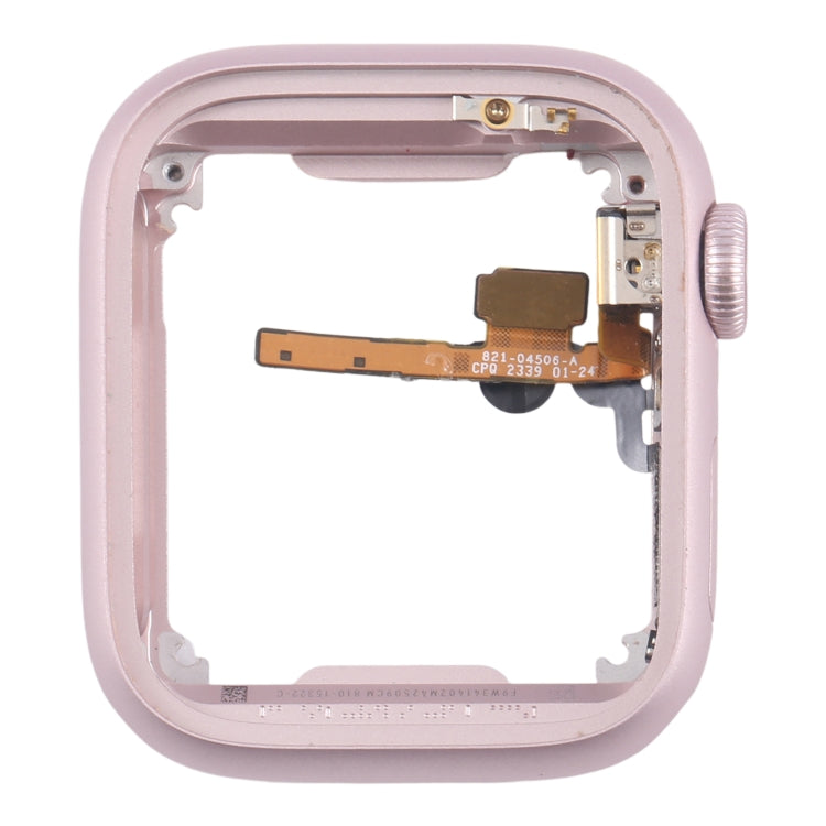 For Apple Watch Series 9 41MM GPS Aluminium Alloy Middle Frame Bezel Plate with Crown Spin Axis Flex Cable(Pink) - free shipping - PMC TechLife - Order now!