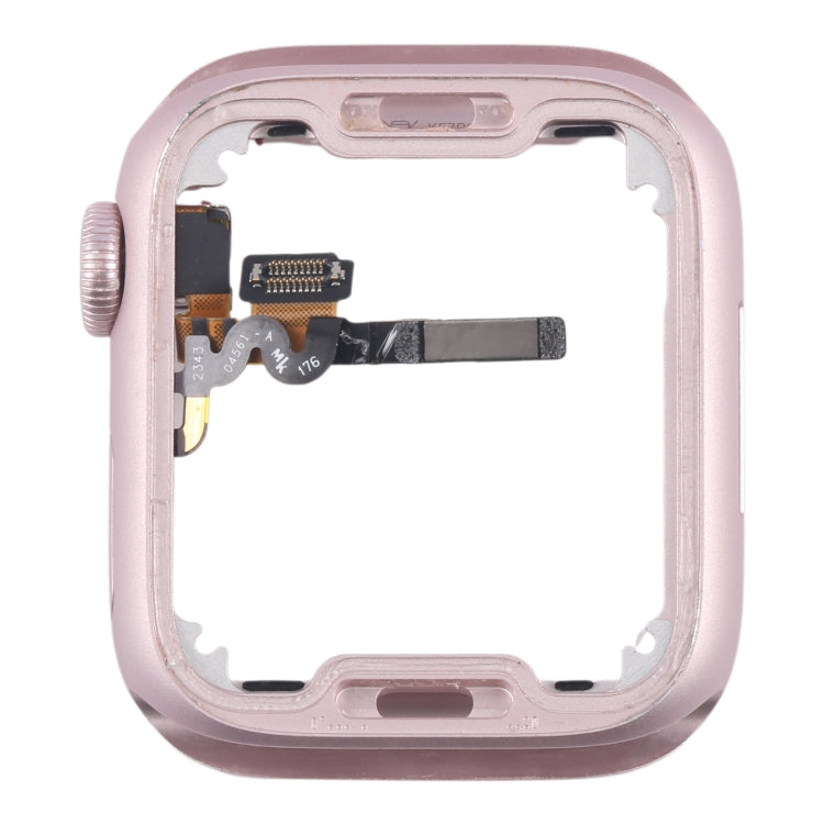 For Apple Watch Series 9 41MM GPS Aluminium Alloy Middle Frame Bezel Plate with Crown Spin Axis Flex Cable(Pink) - free shipping - PMC TechLife - Order now!
