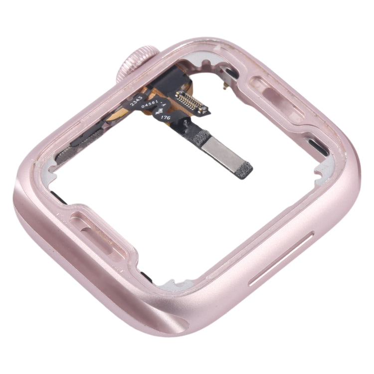 For Apple Watch Series 9 41MM GPS Aluminium Alloy Middle Frame Bezel Plate with Crown Spin Axis Flex Cable(Pink) - free shipping - PMC TechLife - Order now!