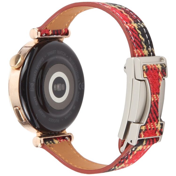18mm Universal Slim Magnetic Buckle Napped Fabric Leather Watch Band(Red) - free shipping - PMc TechLife - Order now!